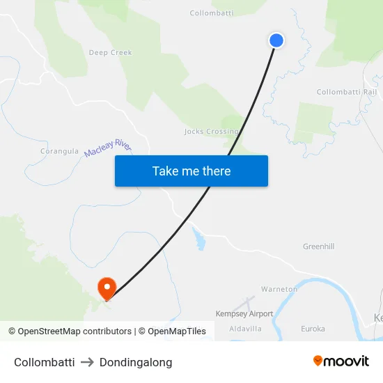 Collombatti to Dondingalong map