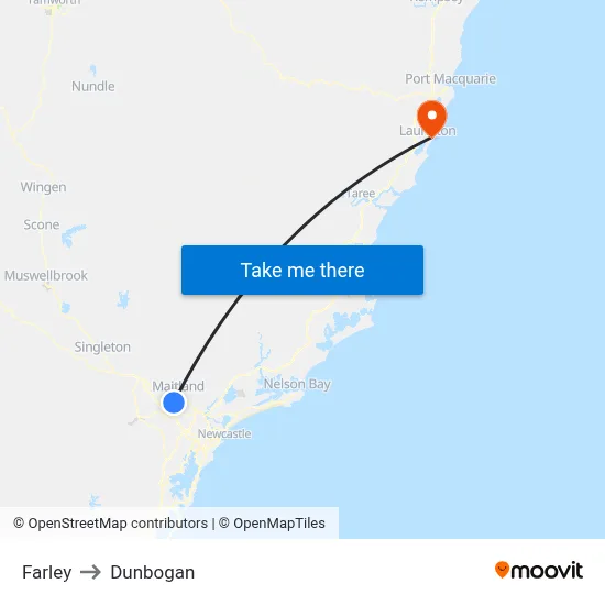 Farley to Dunbogan map