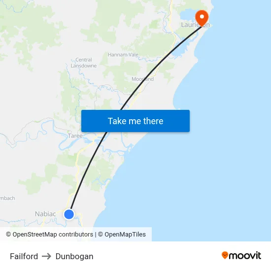 Failford to Dunbogan map