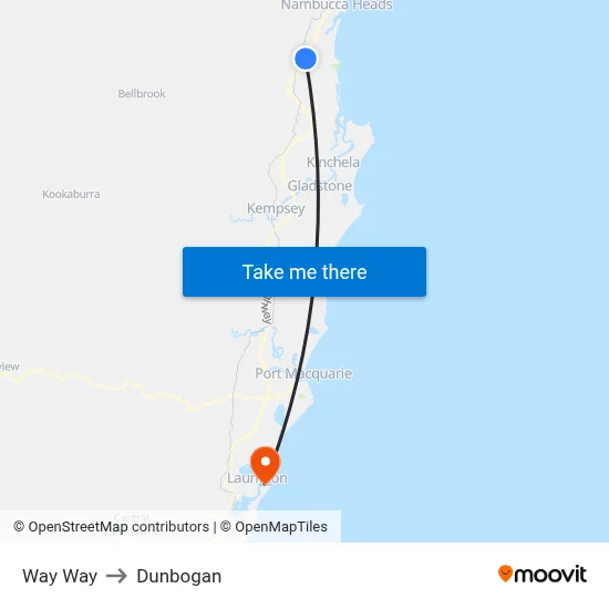 Way Way to Dunbogan map