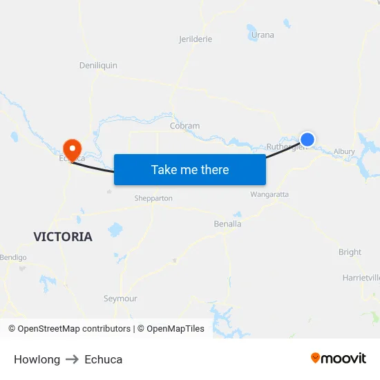 Howlong to Echuca map
