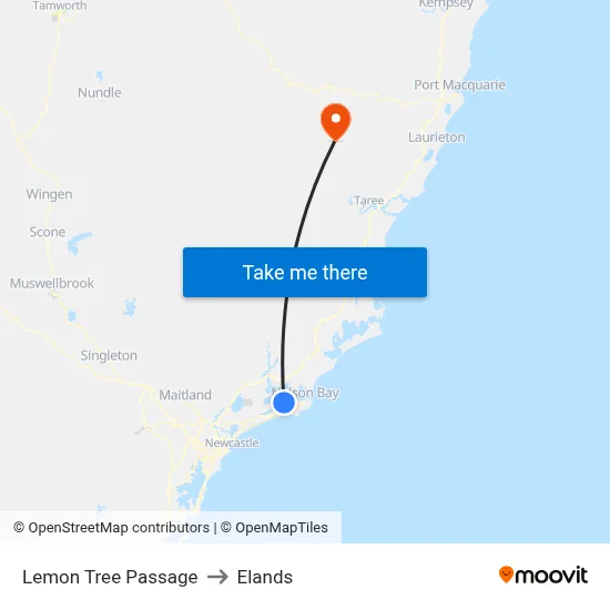 Lemon Tree Passage to Elands map