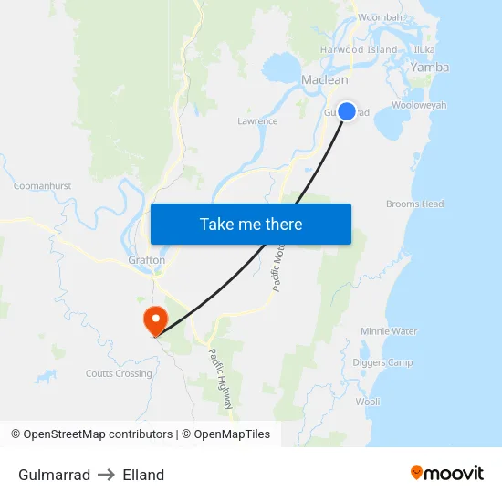 Gulmarrad to Elland map