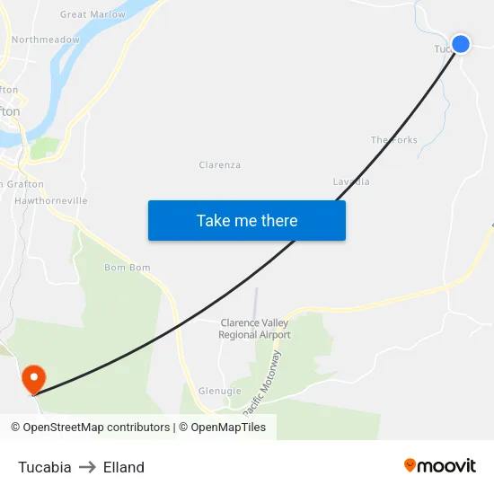 Tucabia to Elland map