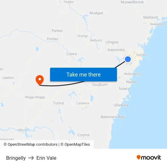 Bringelly to Erin Vale map