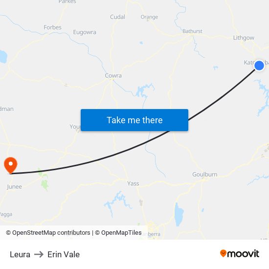 Leura to Erin Vale map