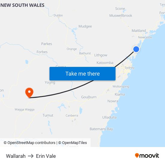 Wallarah to Erin Vale map