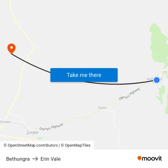 Bethungra to Erin Vale map