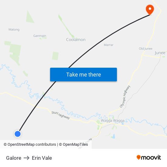 Galore to Erin Vale map