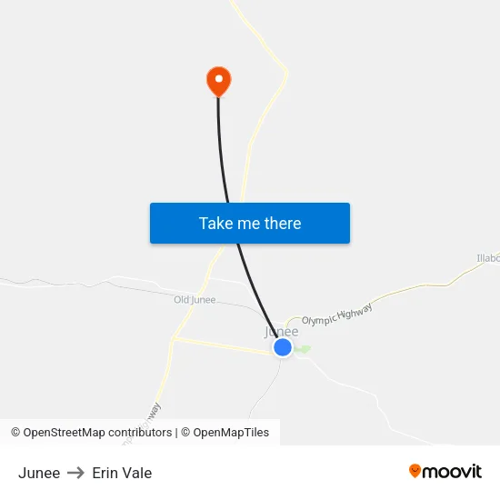 Junee to Erin Vale map