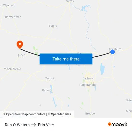 Run-O-Waters to Erin Vale map
