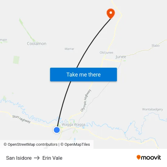 San Isidore to Erin Vale map