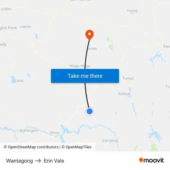 Wantagong to Erin Vale map