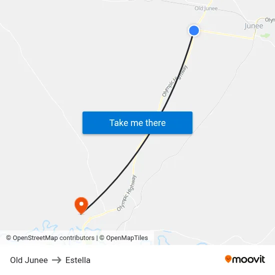Old Junee to Estella map