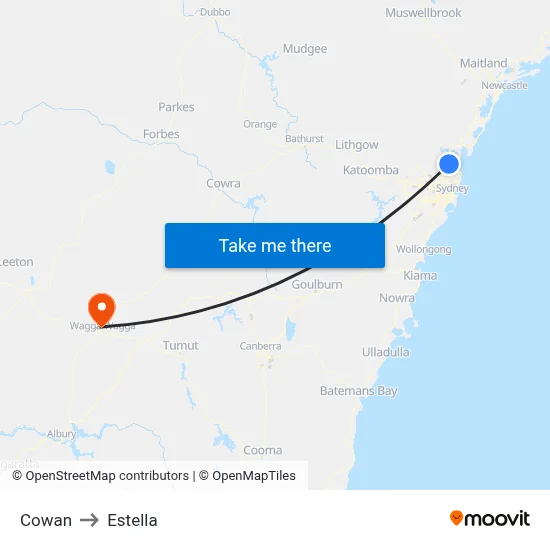 Cowan to Estella map