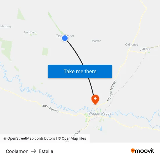 Coolamon to Estella map
