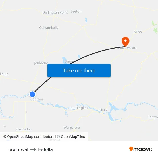 Tocumwal to Estella map