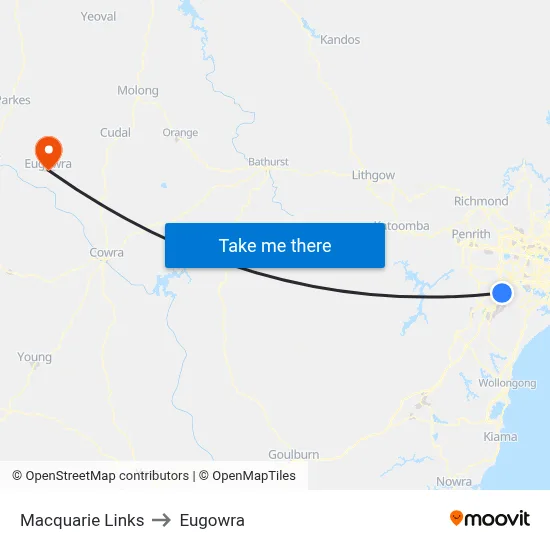 Macquarie Links to Eugowra map