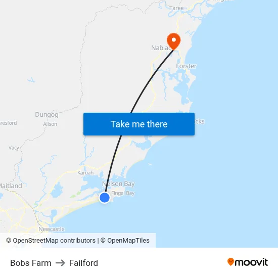 Bobs Farm to Failford map