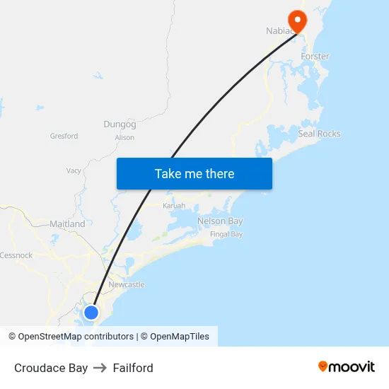 Croudace Bay to Failford map