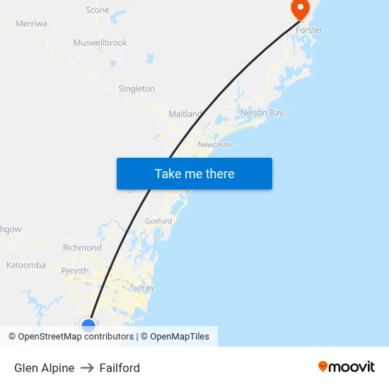 Glen Alpine to Failford map