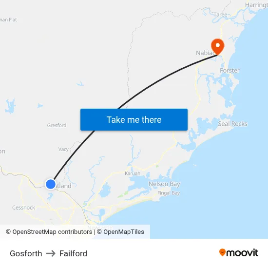 Gosforth to Failford map