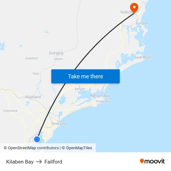 Kilaben Bay to Failford map