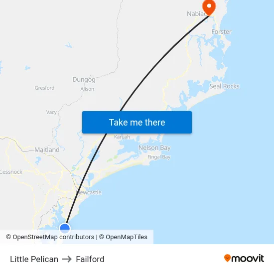 Little Pelican to Failford map