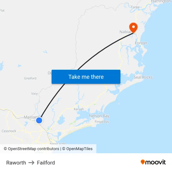 Raworth to Failford map