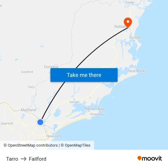 Tarro to Failford map