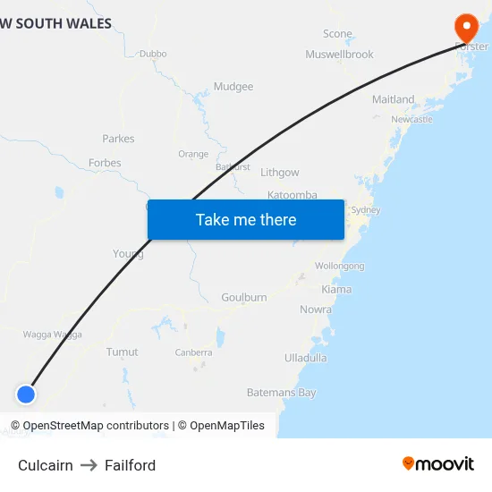 Culcairn to Failford map