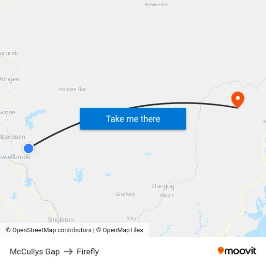 McCullys Gap to Firefly map