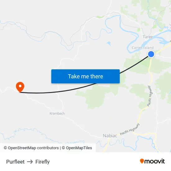 Purfleet to Firefly map