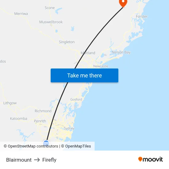 Blairmount to Firefly map