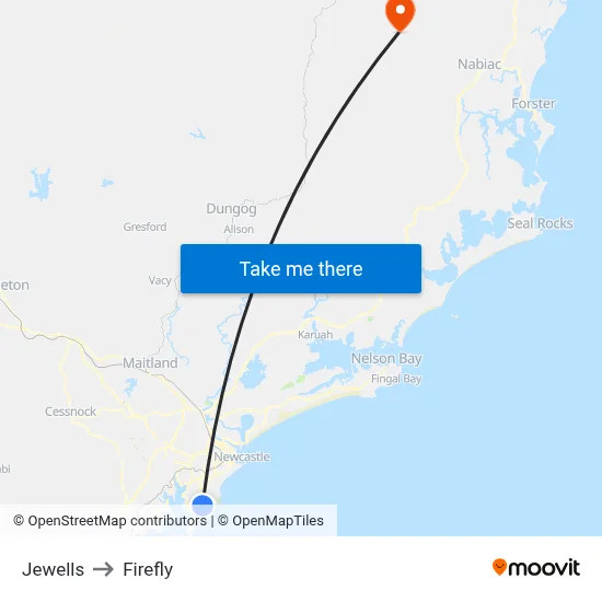 Jewells to Firefly map