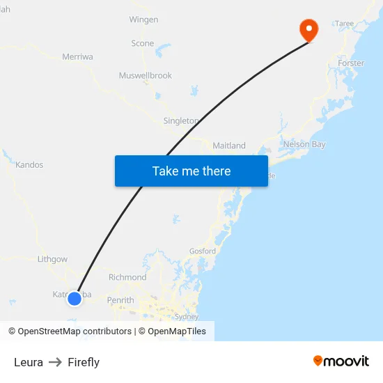 Leura to Firefly map