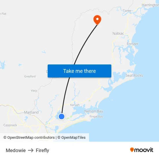 Medowie to Firefly map