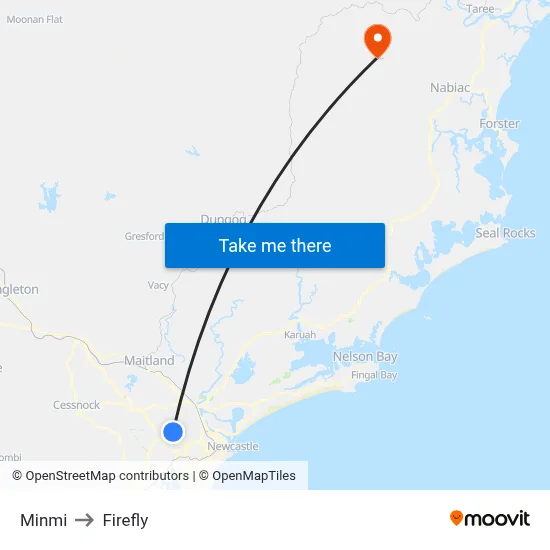 Minmi to Firefly map