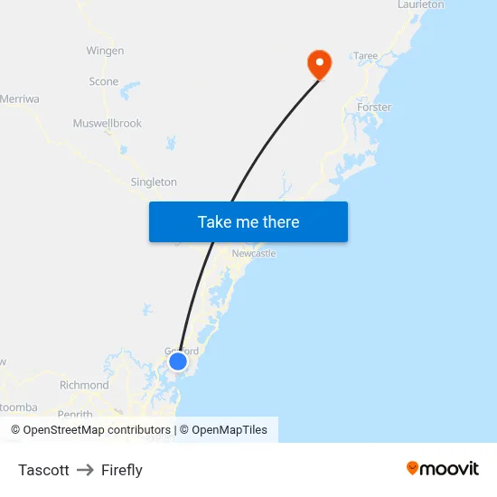 Tascott to Firefly map