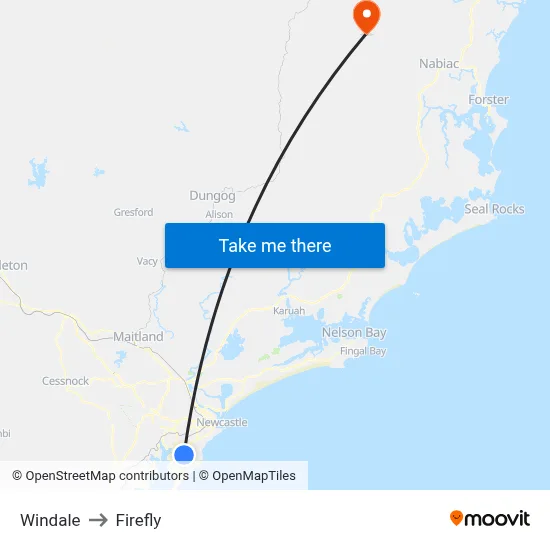 Windale to Firefly map