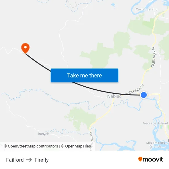 Failford to Firefly map