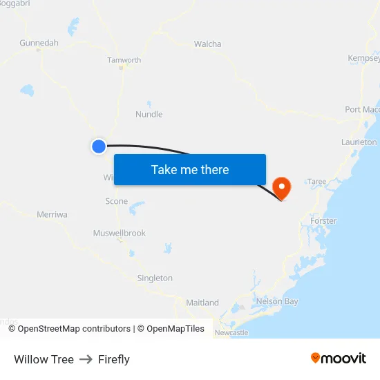 Willow Tree to Firefly map