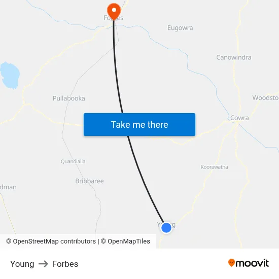 Young to Forbes map