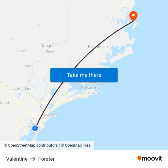 Valentine to Forster map