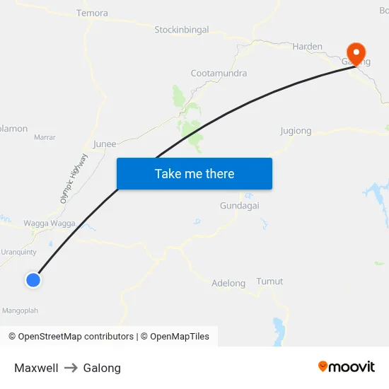 Maxwell to Galong map