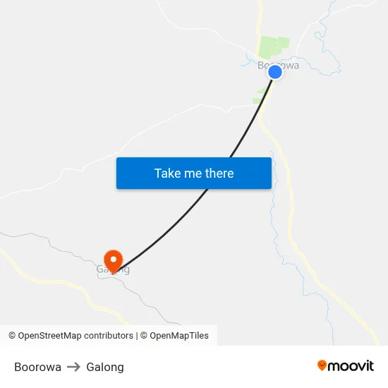 Boorowa to Galong map