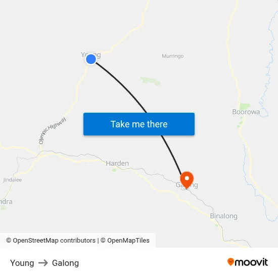 Young to Galong map