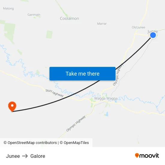 Junee to Galore map