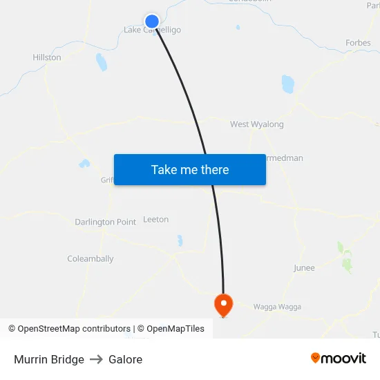 Murrin Bridge to Galore map