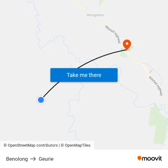 Benolong to Geurie map